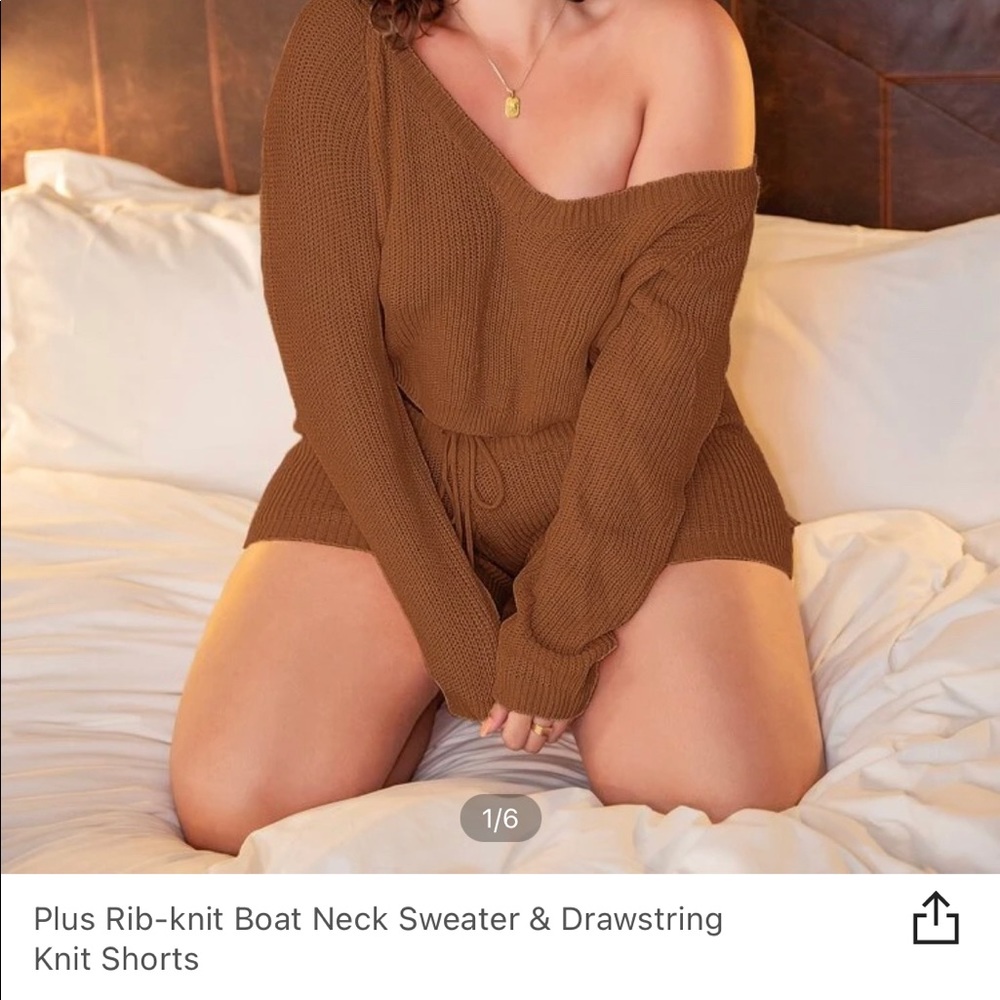 *NEVER WORN* Knit lounge sweater and shirt set